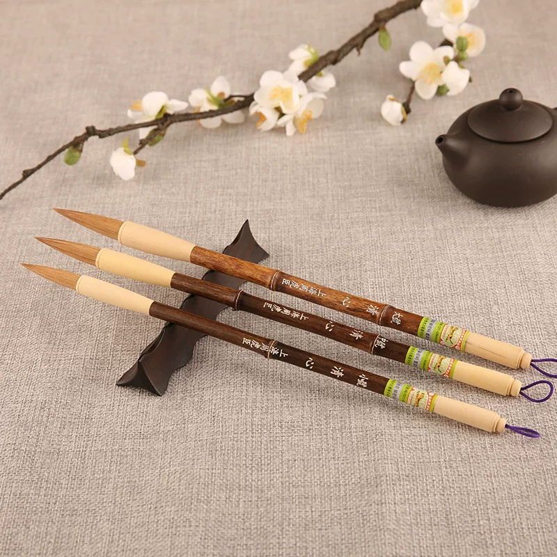 Zhou Huchen “Qingxin” Wolf-Hair Calligraphy Brush Gift Set