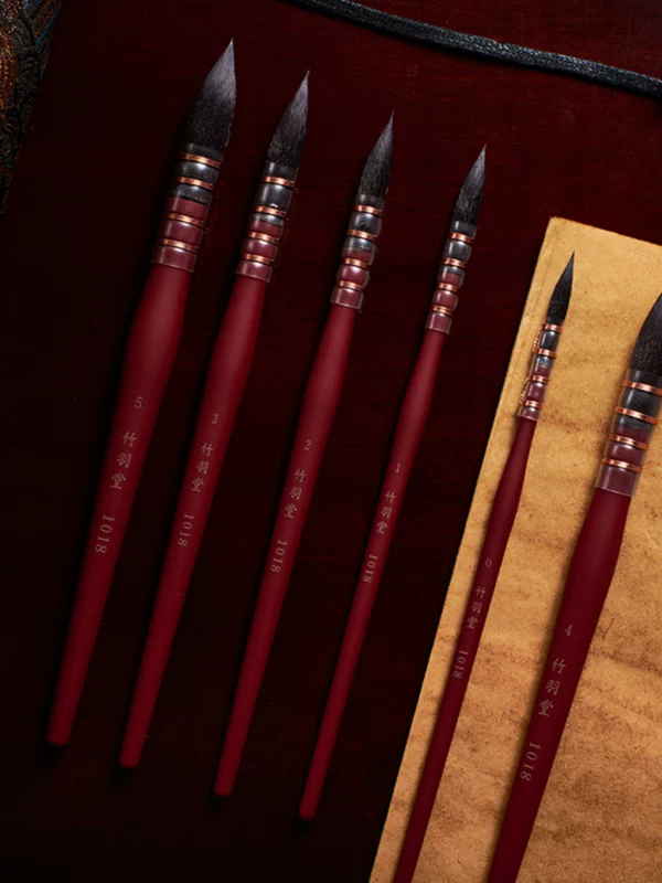 Zhuyutang 1018 Squirrel-Style Pointed Brushes · Set of 3